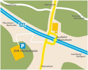 Anfahrtsskizze zur Hauptanstalt